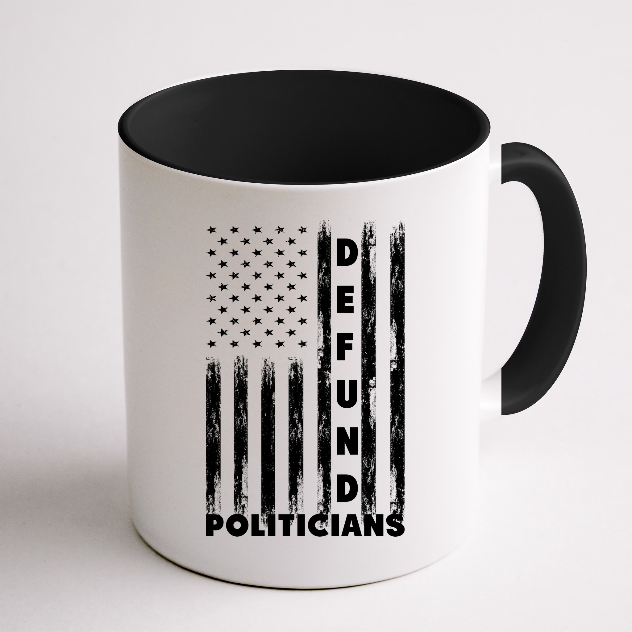 Defund Politicians America Flag Anti Government Mug