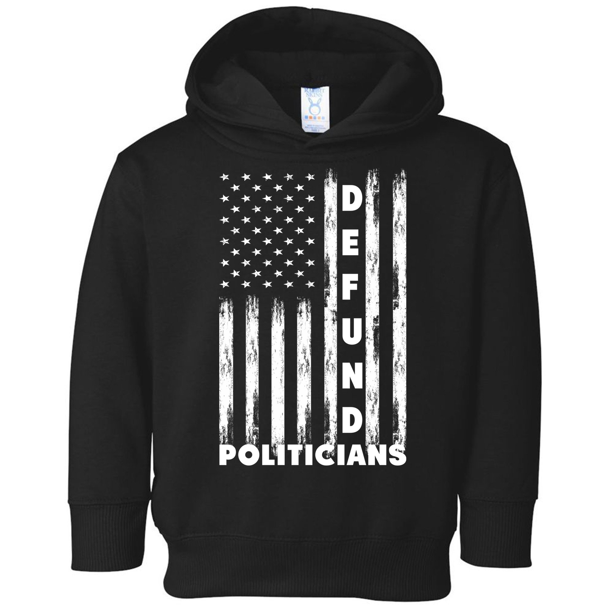 Defund Politicians America Flag Anti Government Toddler Hoodie