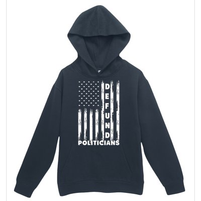 Defund Politicians America Flag Anti Government Urban Pullover Hoodie