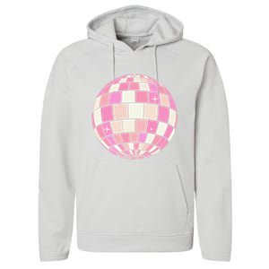 Danish Pastel Aesthetic Disco Ball Performance Fleece Hoodie