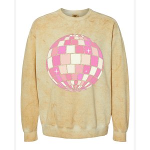 Danish Pastel Aesthetic Disco Ball Colorblast Crewneck Sweatshirt