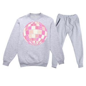 Danish Pastel Aesthetic Disco Ball Premium Crewneck Sweatsuit Set