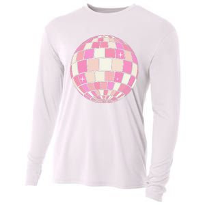 Danish Pastel Aesthetic Disco Ball Cooling Performance Long Sleeve Crew