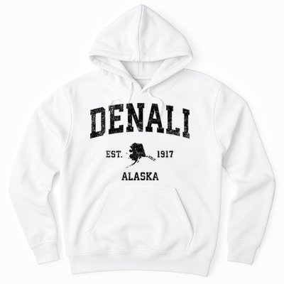 Denali Park Alaska AK Vintage Sports Print Hoodie