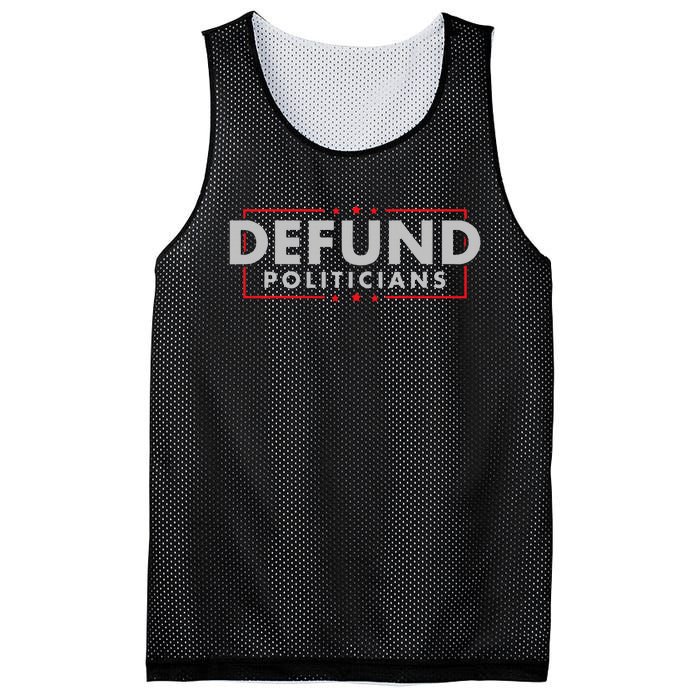 Defund Politicians Anti Government Political Mesh Reversible Basketball Jersey Tank