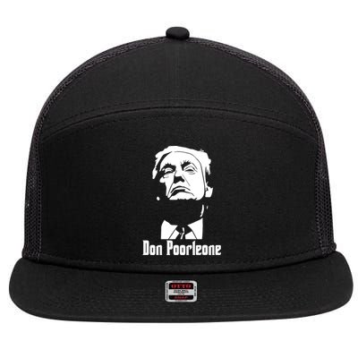 Don Poorleone Anti Trump Poorleon Vote Funny 7 Panel Mesh Trucker Snapback Hat