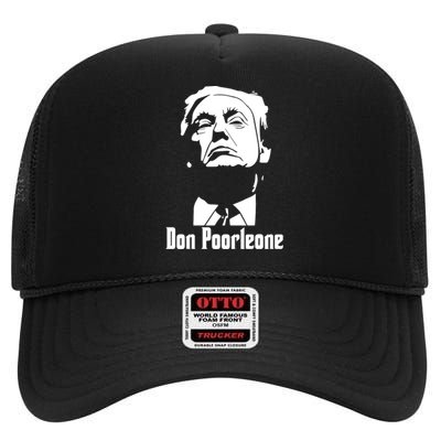 Don Poorleone Anti Trump Poorleon Vote Funny High Crown Mesh Back Trucker Hat