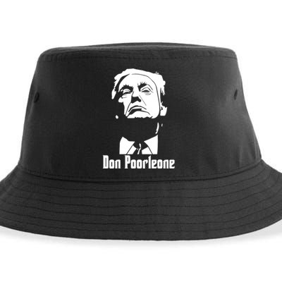 Don Poorleone Anti Trump Poorleon Vote Funny Sustainable Bucket Hat