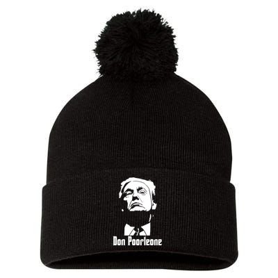 Don Poorleone Anti Trump Poorleon Vote Funny Pom Pom 12in Knit Beanie