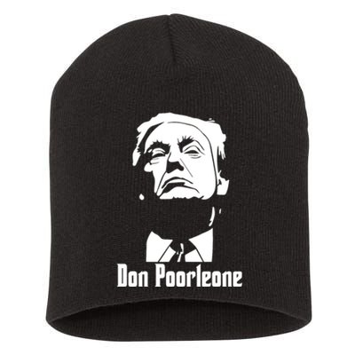 Don Poorleone Anti Trump Poorleon Vote Funny Short Acrylic Beanie