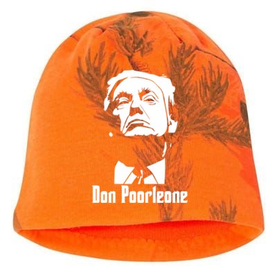 Don Poorleone Anti Trump Poorleon Vote Funny Kati - Camo Knit Beanie