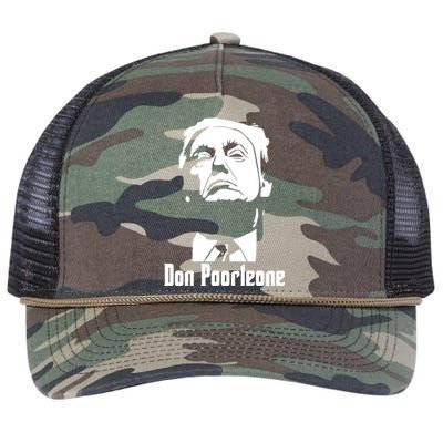 Don Poorleone Anti Trump Poorleon Vote Funny Retro Rope Trucker Hat Cap