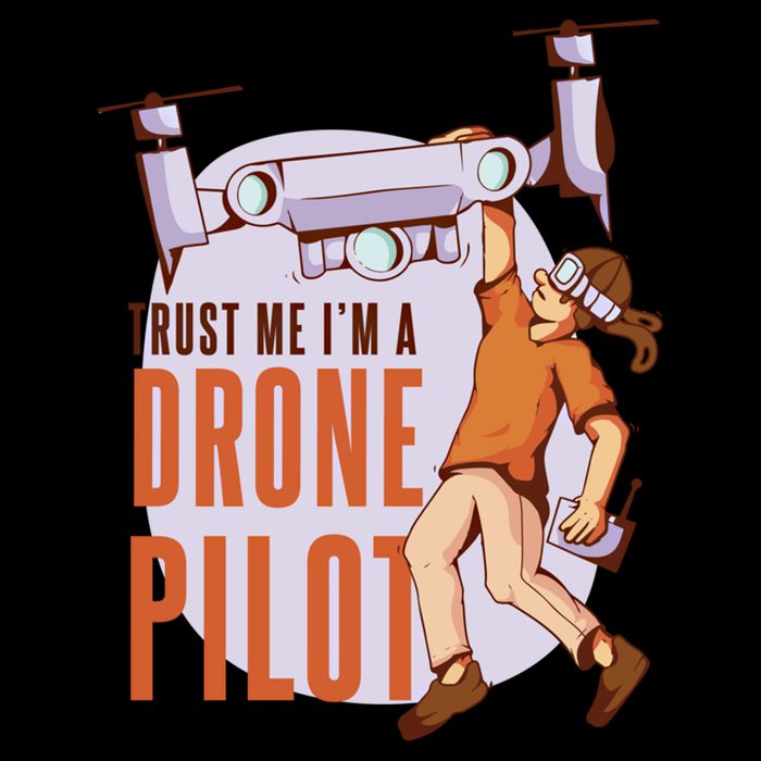 Drone Pilot And Quadrocopter Pilots Drones Trust Me Gift Cooling Performance Crew T-Shirt
