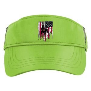 Dober Pinscher American Flag Usa Awesome Gift Adult Drive Performance Visor