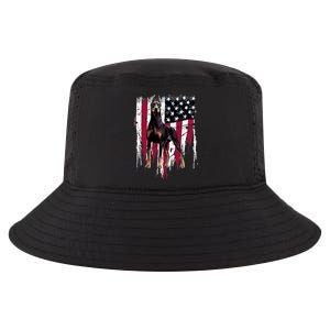 Dober Pinscher American Flag Usa Awesome Gift Cool Comfort Performance Bucket Hat