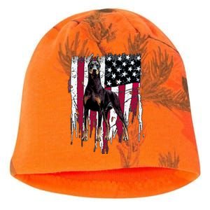 Dober Pinscher American Flag Usa Awesome Gift Kati - Camo Knit Beanie