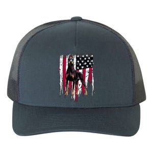 Dober Pinscher American Flag Usa Awesome Gift Yupoong Adult 5-Panel Trucker Hat