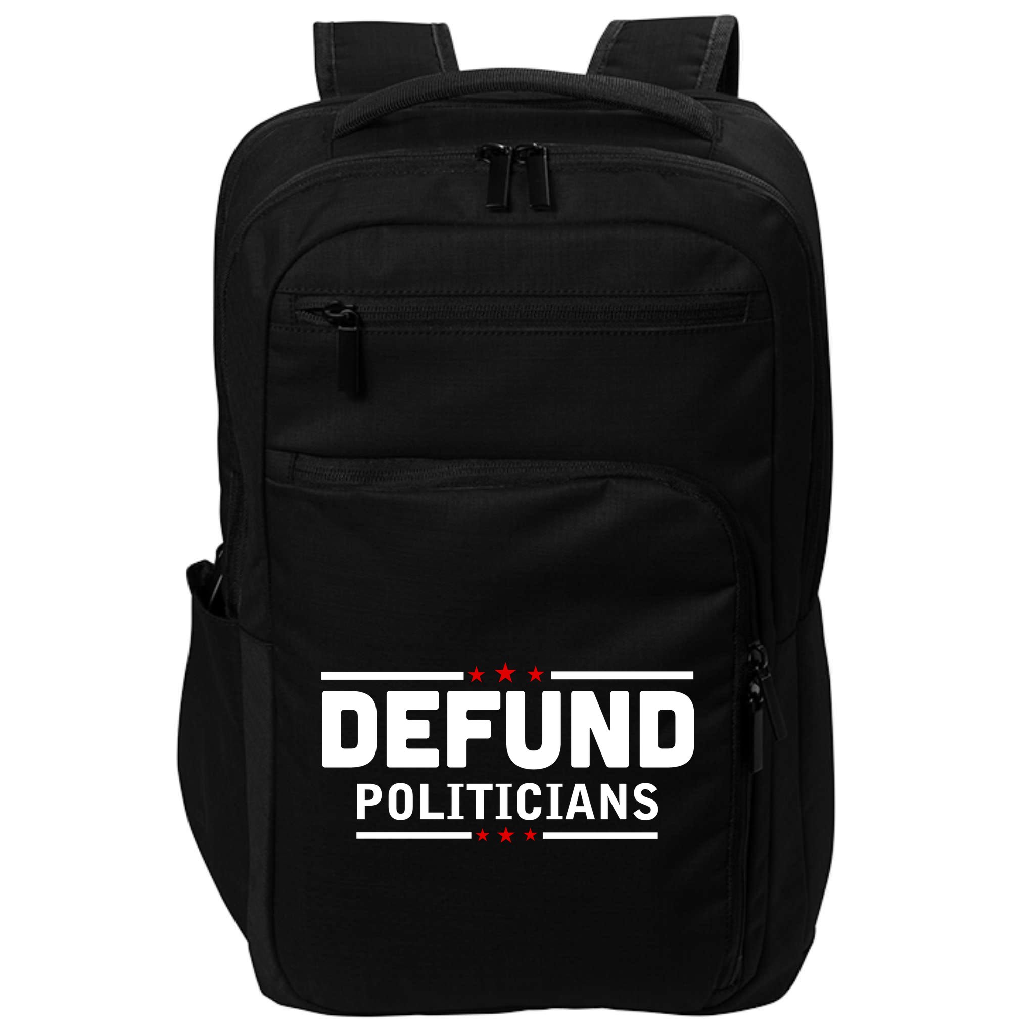 Defund Politicians Anti Government Impact Tech Backpack