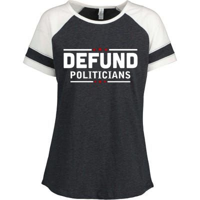 Defund Politicians Anti Government Enza Ladies Jersey Colorblock Tee