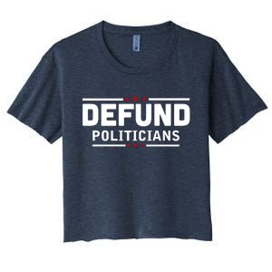 Defund Politicians Anti Government Women's Crop Top Tee