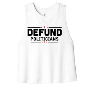 Defund Politicians Anti Government Women's Racerback Cropped Tank