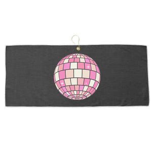 Danish Pastel Aesthetic Disco Ball Large Microfiber Waffle Golf Towel