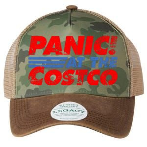 Distressed Panic At The Costco Funny Meme Legacy Tie Dye Trucker Hat