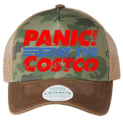 Distressed Panic At The Costco Funny Meme Legacy Tie Dye Trucker Hat