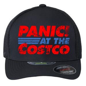 Distressed Panic At The Costco Funny Meme Flexfit Unipanel Trucker Cap