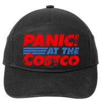 Distressed Panic At The Costco Funny Meme 7-Panel Snapback Hat
