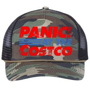 Distressed Panic At The Costco Funny Meme Retro Rope Trucker Hat Cap