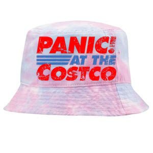 Distressed Panic At The Costco Funny Meme Tie-Dyed Bucket Hat