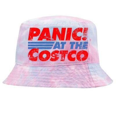 Distressed Panic At The Costco Funny Meme Tie-Dyed Bucket Hat