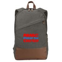Distressed Panic At The Costco Funny Meme Cotton Canvas Backpack
