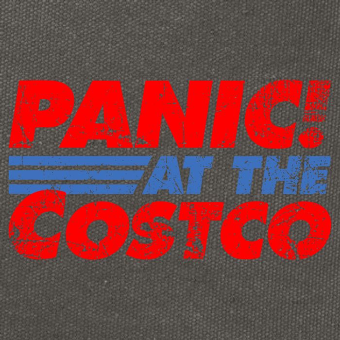 Distressed Panic At The Costco Funny Meme Cotton Canvas Backpack