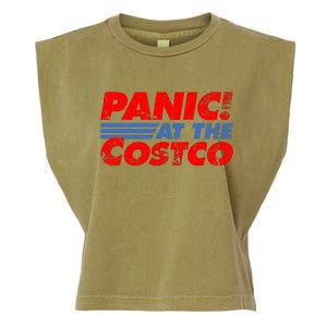 Distressed Panic At The Costco Funny Meme Garment-Dyed Women's Muscle Tee