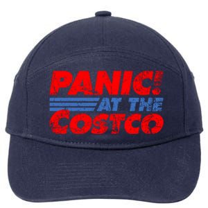 Distressed Panic At The Costco Funny Meme 7-Panel Snapback Hat