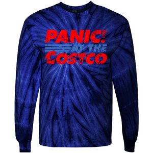 Distressed Panic At The Costco Funny Meme Tie-Dye Long Sleeve Shirt