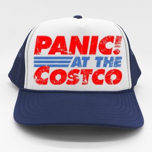 Distressed Panic At The Costco Funny Meme Trucker Hat