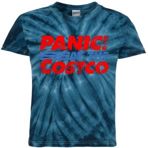 Distressed Panic At The Costco Funny Meme Kids Tie-Dye T-Shirt