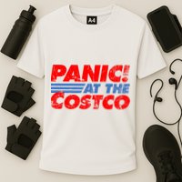 Distressed Panic At The Costco Funny Meme Cooling Performance Crew T-Shirt