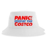 Distressed Panic At The Costco Funny Meme Sustainable Bucket Hat