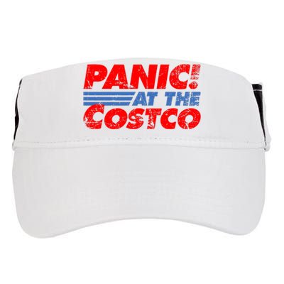 Distressed Panic At The Costco Funny Meme Adult Drive Performance Visor