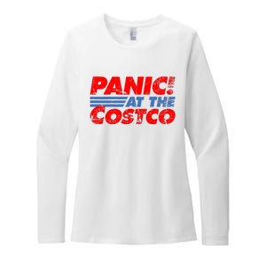 Distressed Panic At The Costco Funny Meme Womens CVC Long Sleeve Shirt