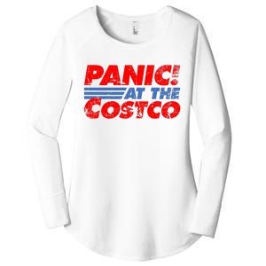 Distressed Panic At The Costco Funny Meme Women's Perfect Tri Tunic Long Sleeve Shirt