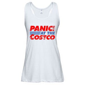 Distressed Panic At The Costco Funny Meme Ladies Essential Flowy Tank