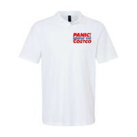 Distressed Panic At The Costco Funny Meme Softstyle Adult Sport Polo