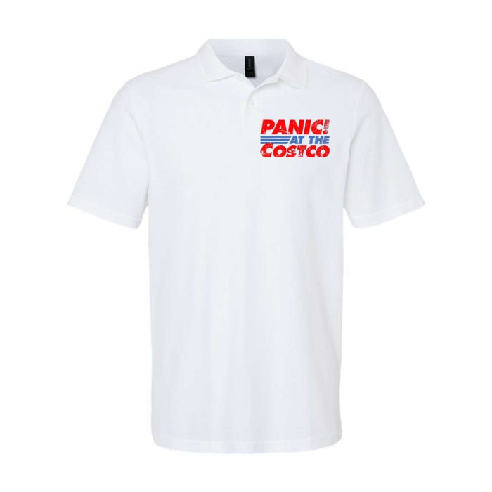 Distressed Panic At The Costco Funny Meme Softstyle Adult Sport Polo