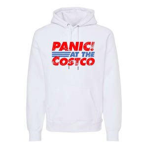 Distressed Panic At The Costco Funny Meme Premium Hoodie