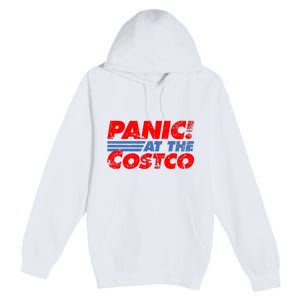 Distressed Panic At The Costco Funny Meme Premium Pullover Hoodie